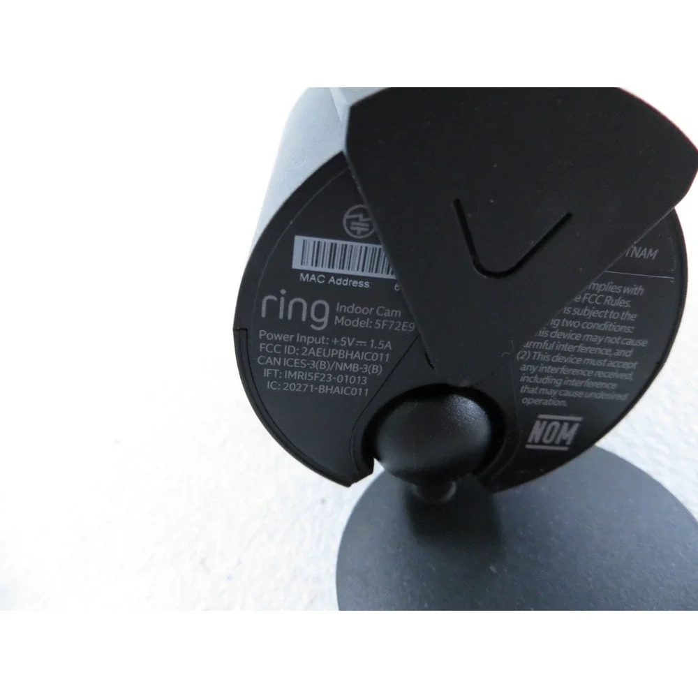 Ring 2nd Generation Indoor Plug-In Security Camera 5F72E9 Black TESTED WORKING